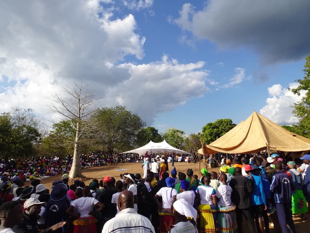 Crowds gathered under the trees at Gezani Day 2026