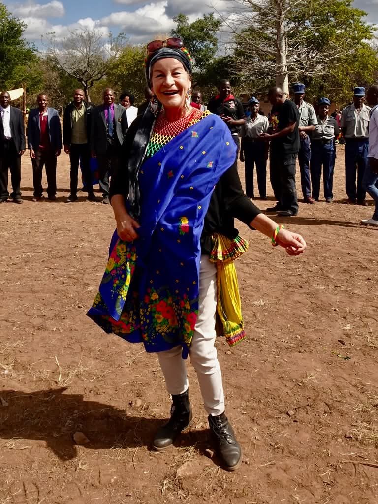 A guest in Zimbabwean colours joining the celebration at Gezani Day 2026
